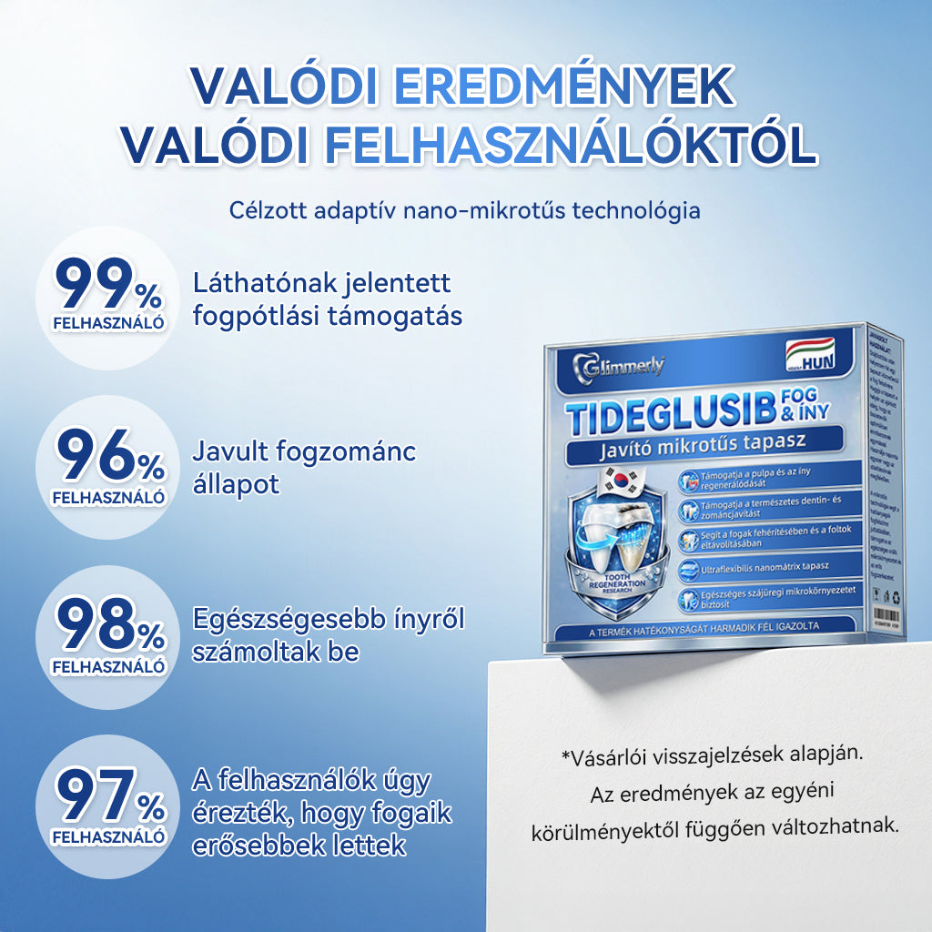 🦷𝐆𝐥𝐢𝐦𝐦𝐞𝐫𝐥𝐲®😁  Tideglusib Fog & íny Javító mikrotűs tapasz | Fejlett őssejt-aktiváló fogcsíkok (újjáépíti a fogzománcot és a dentint • erősíti az ínyt • megszünteti a fogkövet és a szagokat • megállítja a fogérzékenységet)) 3.0🦷