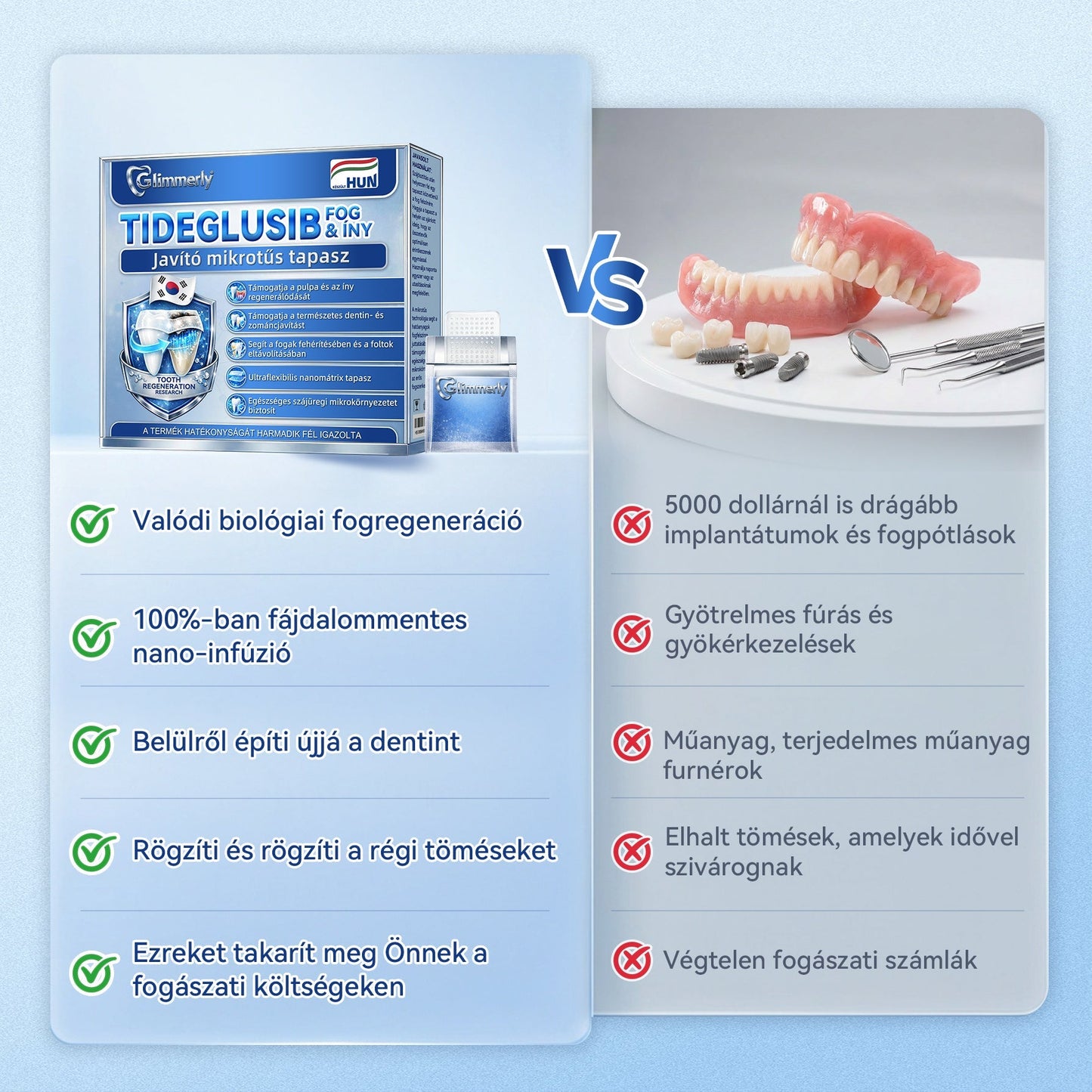 🦷𝐆𝐥𝐢𝐦𝐦𝐞𝐫𝐥𝐲®😁  Tideglusib Fog & íny Javító mikrotűs tapasz | Fejlett őssejt-aktiváló fogcsíkok (újjáépíti a fogzománcot és a dentint • erősíti az ínyt • megszünteti a fogkövet és a szagokat • megállítja a fogérzékenységet)) 3.0🦷