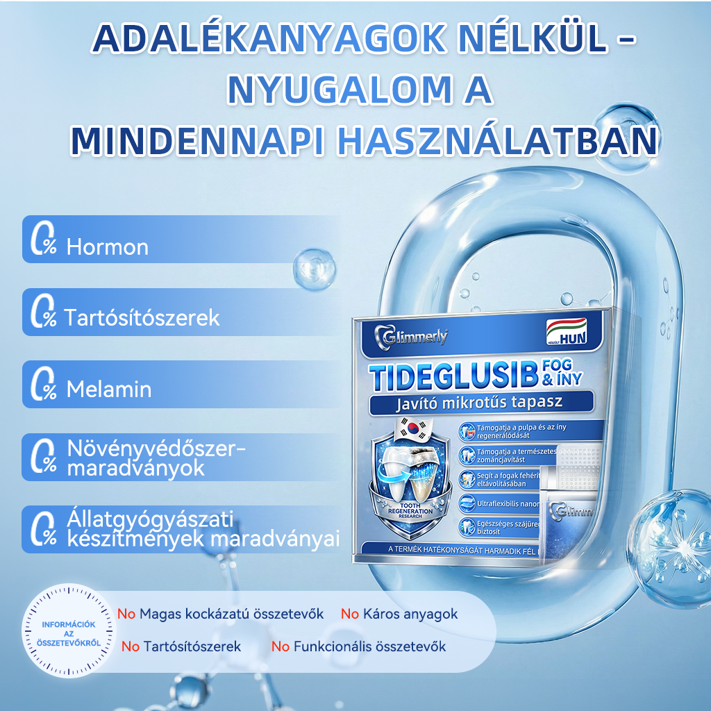 🦷𝐆𝐥𝐢𝐦𝐦𝐞𝐫𝐥𝐲®😁  Tideglusib Fog & íny Javító mikrotűs tapasz | Fejlett őssejt-aktiváló fogcsíkok (újjáépíti a fogzománcot és a dentint • erősíti az ínyt • megszünteti a fogkövet és a szagokat • megállítja a fogérzékenységet)) 3.0🦷