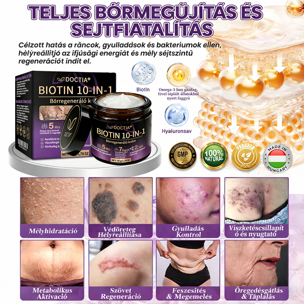 DOCTIA® Biotin 10-in-1 bőrregeneráló krém🌱