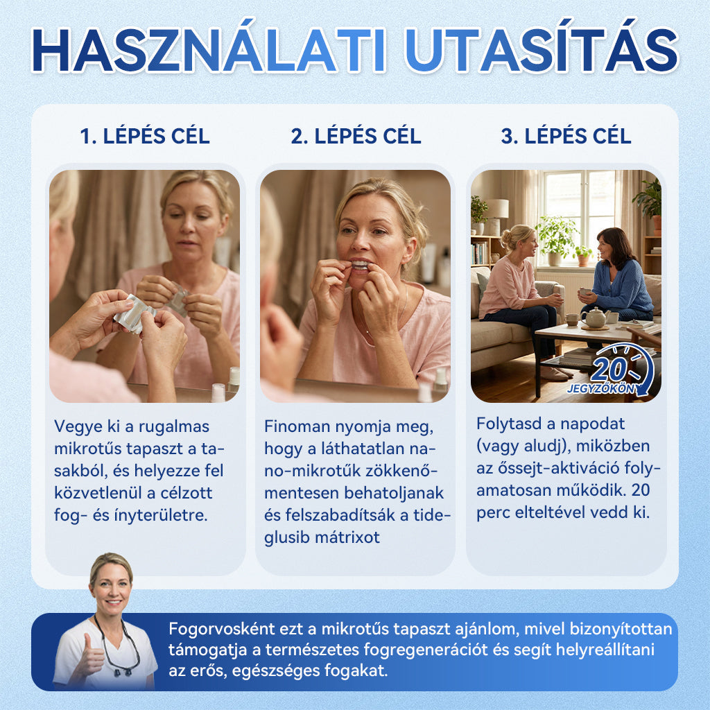 🦷𝐆𝐥𝐢𝐦𝐦𝐞𝐫𝐥𝐲®😁  Tideglusib Fog & íny Javító mikrotűs tapasz | Fejlett őssejt-aktiváló fogcsíkok (újjáépíti a fogzománcot és a dentint • erősíti az ínyt • megszünteti a fogkövet és a szagokat • megállítja a fogérzékenységet)) 3.0🦷