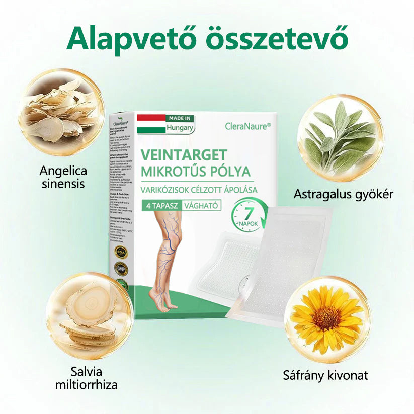 🌿CleraNaure® VeinTarget Mikrotűs Pólya 💎🗽 Azonnali Enyhülés, Hosszú Távú Eredmények