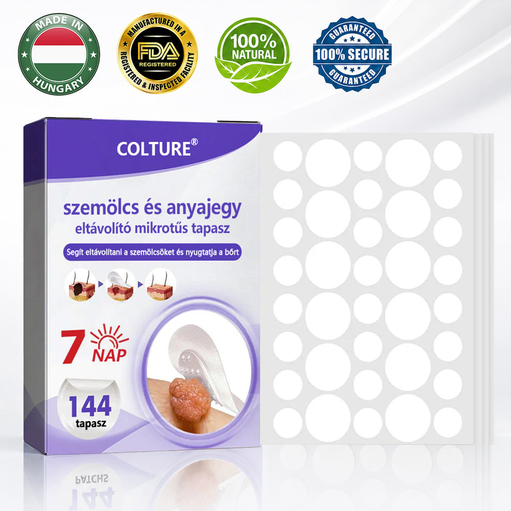 👩🏻‍⚕️👩🏻‍⚕️COLTURE® szemölcs- és anyajegytávolító mikrotűs tapasz🏅✨