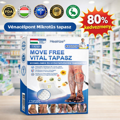 🇭🇺🥇✅𝐇𝐞𝐚𝐥𝐫𝐢𝐳𝐞® MoveFree Vital tapasz⚡Nyomelemek és gyógynövényes támogatás🌱Cukorbetegség, visszér, ízületi gyulladás, idegfájdalom