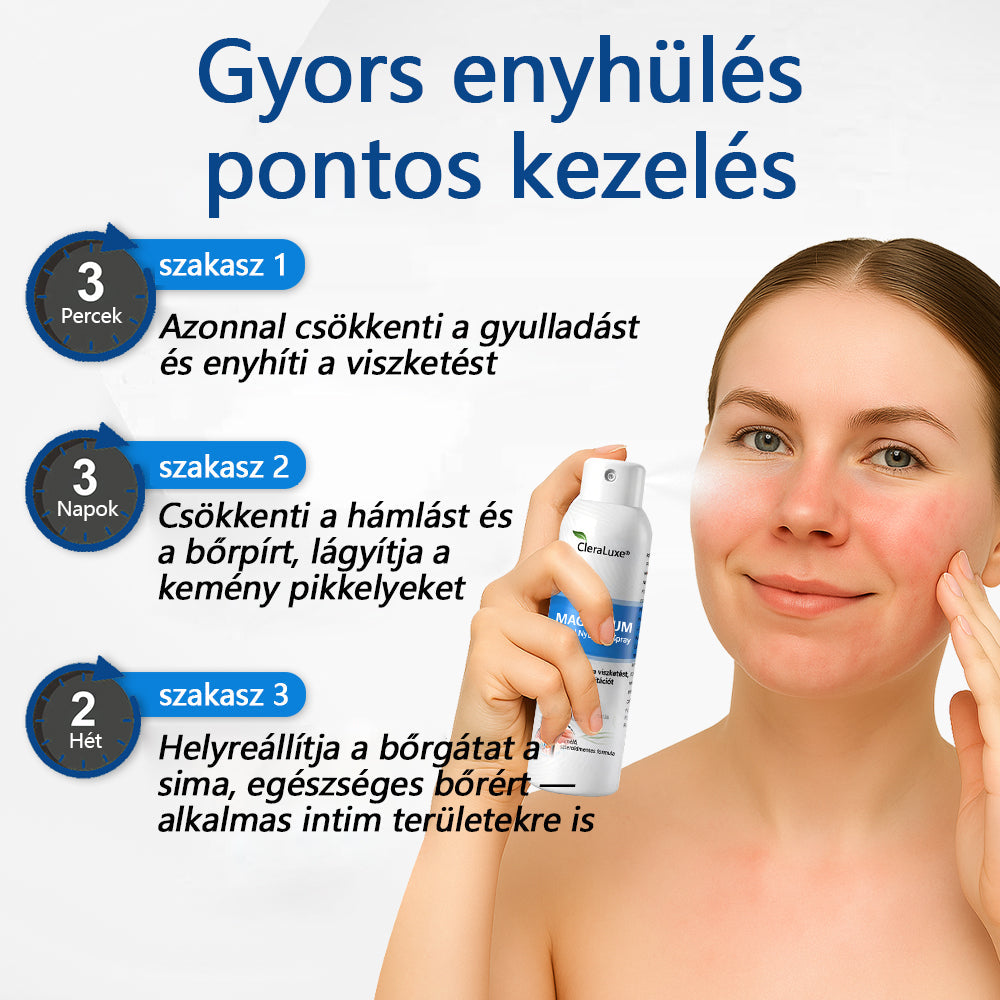 👩🏻‍⚕️CleraNature® Magnéziumos Spray – Gyors Enyhülés Viszkető, Vörös és Érzékeny Bőrre (Még Intim Területeken is)✨✨