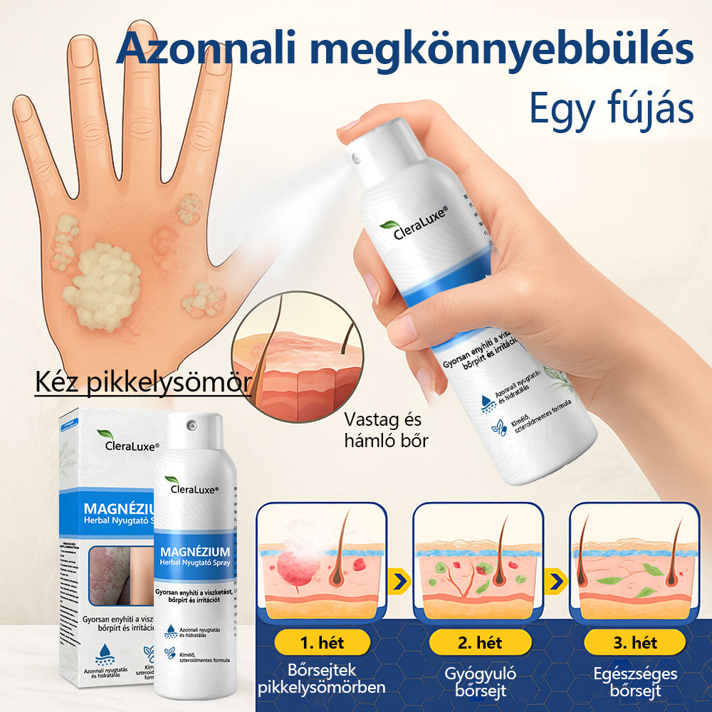 👩🏻‍⚕️CleraNature® Magnéziumos Spray – Gyors Enyhülés Viszkető, Vörös és Érzékeny Bőrre (Még Intim Területeken is)✨✨